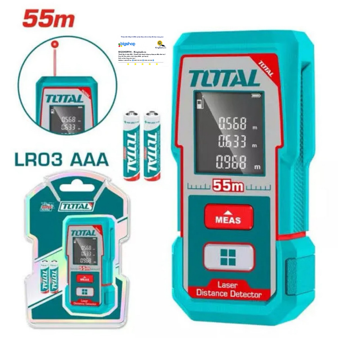Máy đo khoảng cách tia laser Total TMT550166, 55m