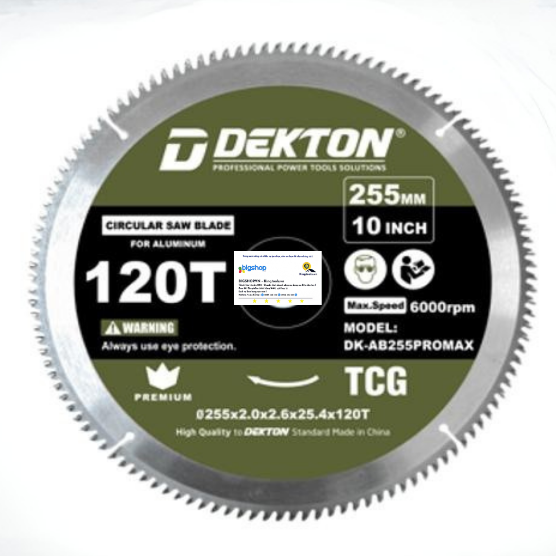 Lưỡi cắt nhôm 255mm, 120 răng DEKTON DK-AB255PROMAX