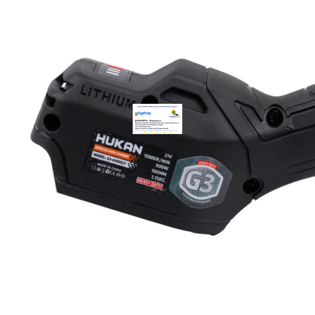Máy mài pin 21V không bánh răng HUKAN G3-A103GLT (Thân máy)