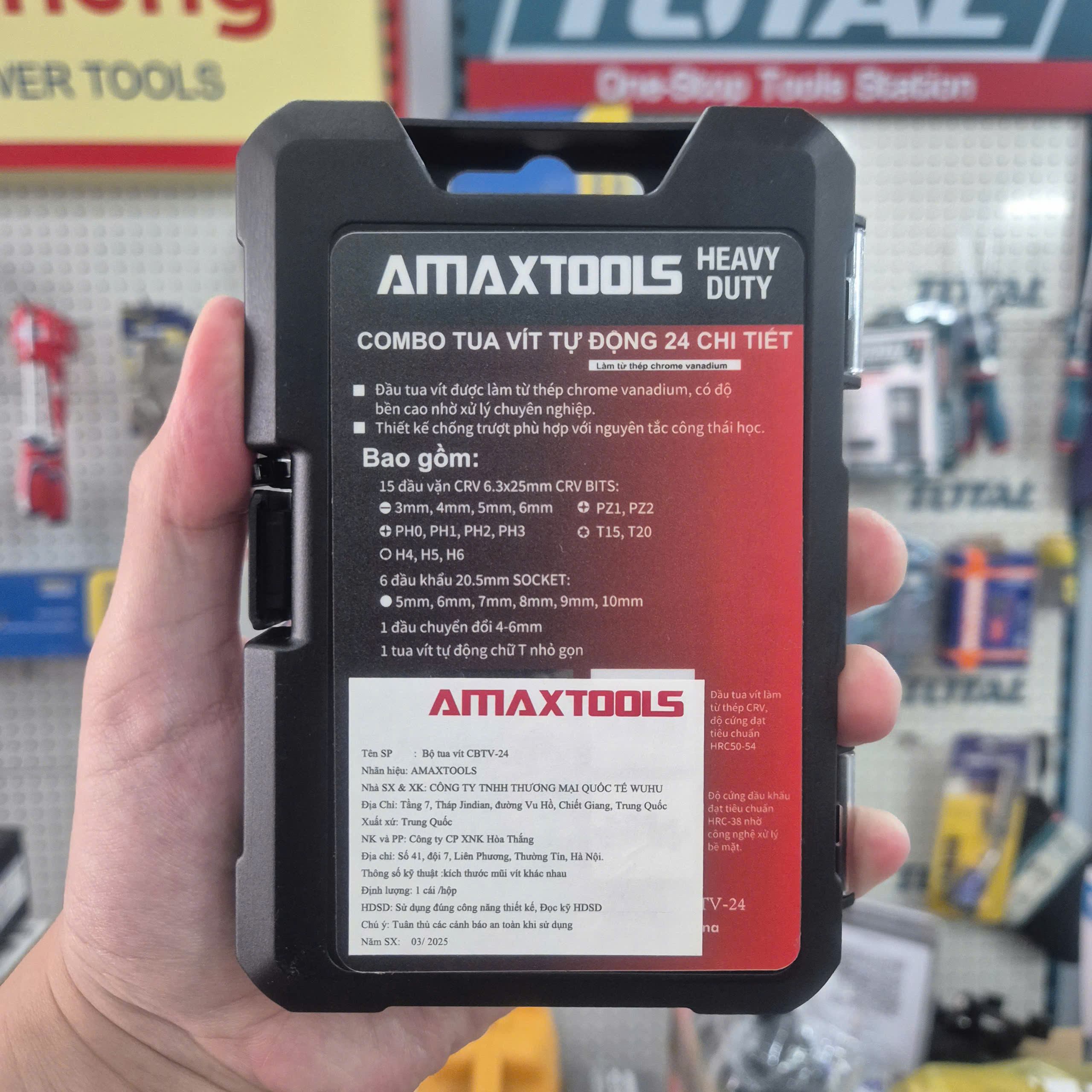 Bộ tua vít tự động 24 món AMAXTOOLS CBTV24