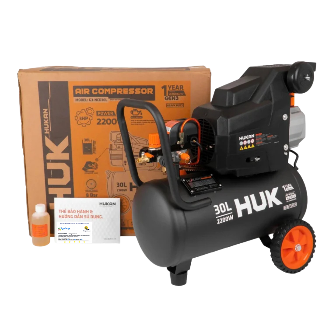 Máy nén khí có dầu 30L HUKAN G3-NCD30L (GEN 3, CS 2200W)