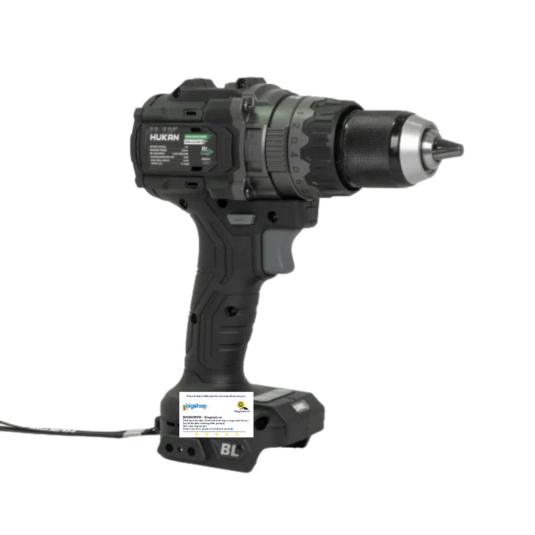Máy khoan pin 21V, 3 chức năng HUKAN G3-F165AT (GEN 3, 165Nm) - Thân máy