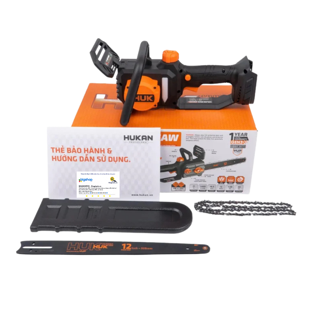 Máy cưa xích dùng pin 21V HUKAN G3-YUP-CX12A (GEN 3, 12 inch) - Thân máy