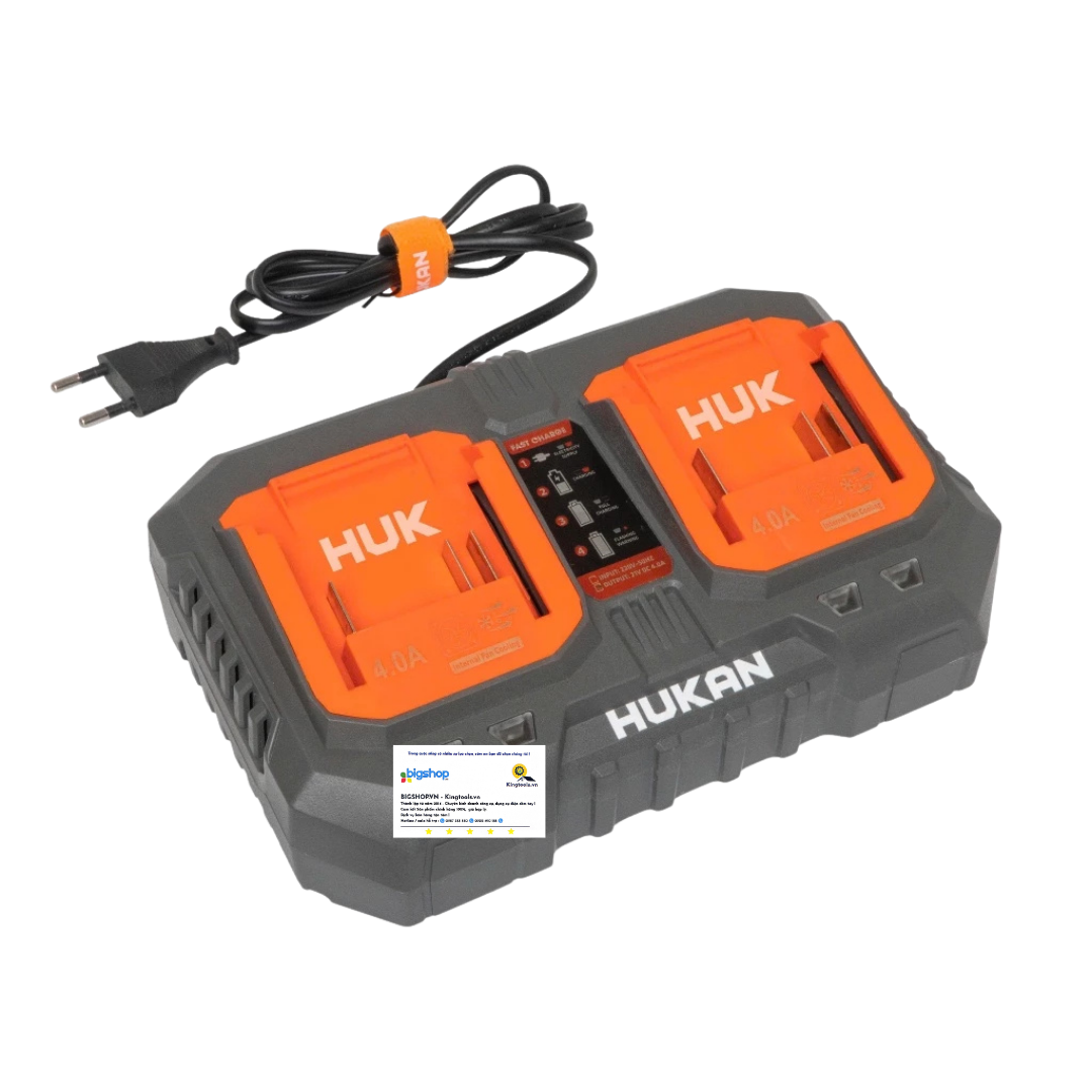 Bộ đôi sạc pin nhanh 4.0Ah HUKAN G3-HUK40X2 (GEN 3, có quạt tản nhiệt)