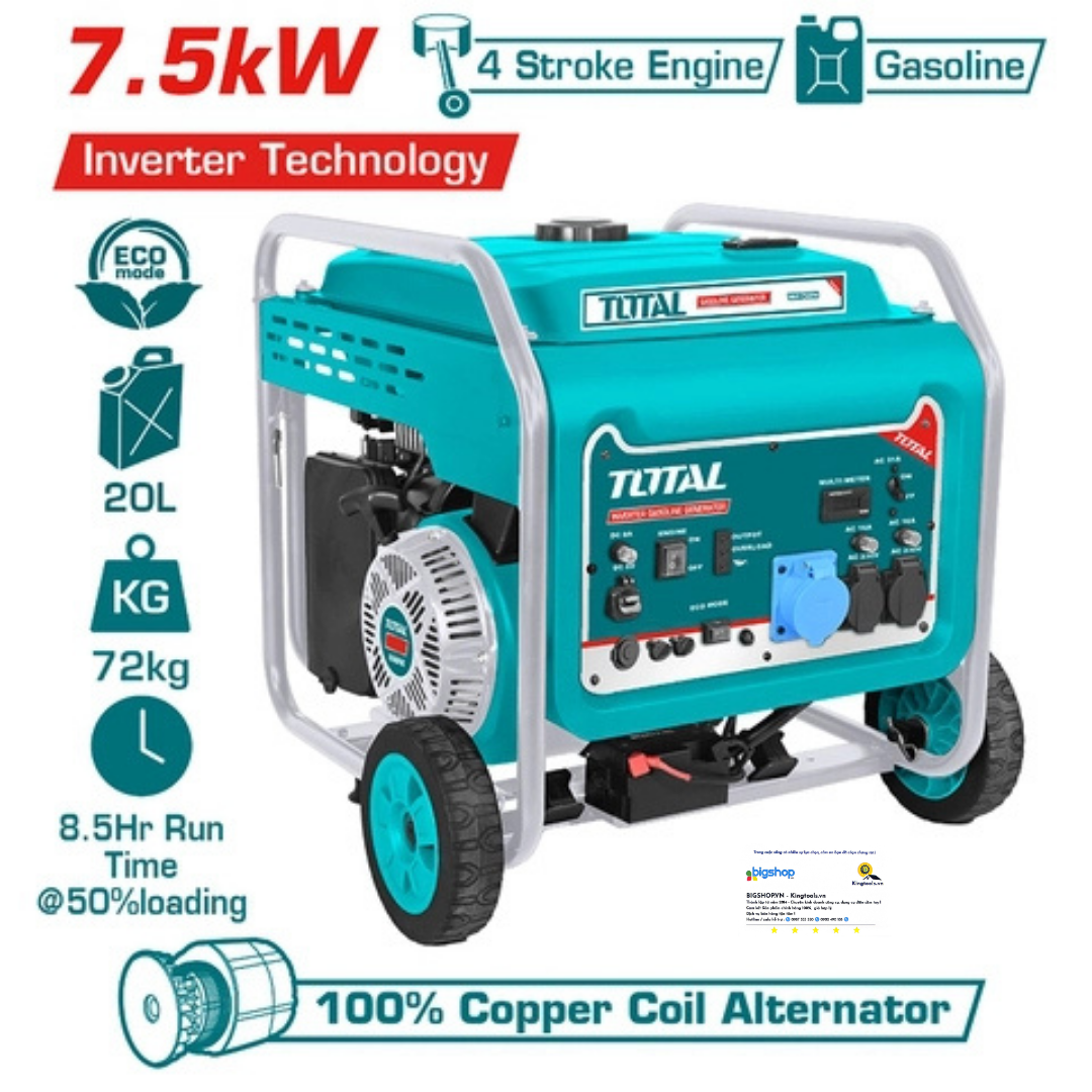 Tổ máy phát điện xăng biến tần 11kW TOTAL TP3120006