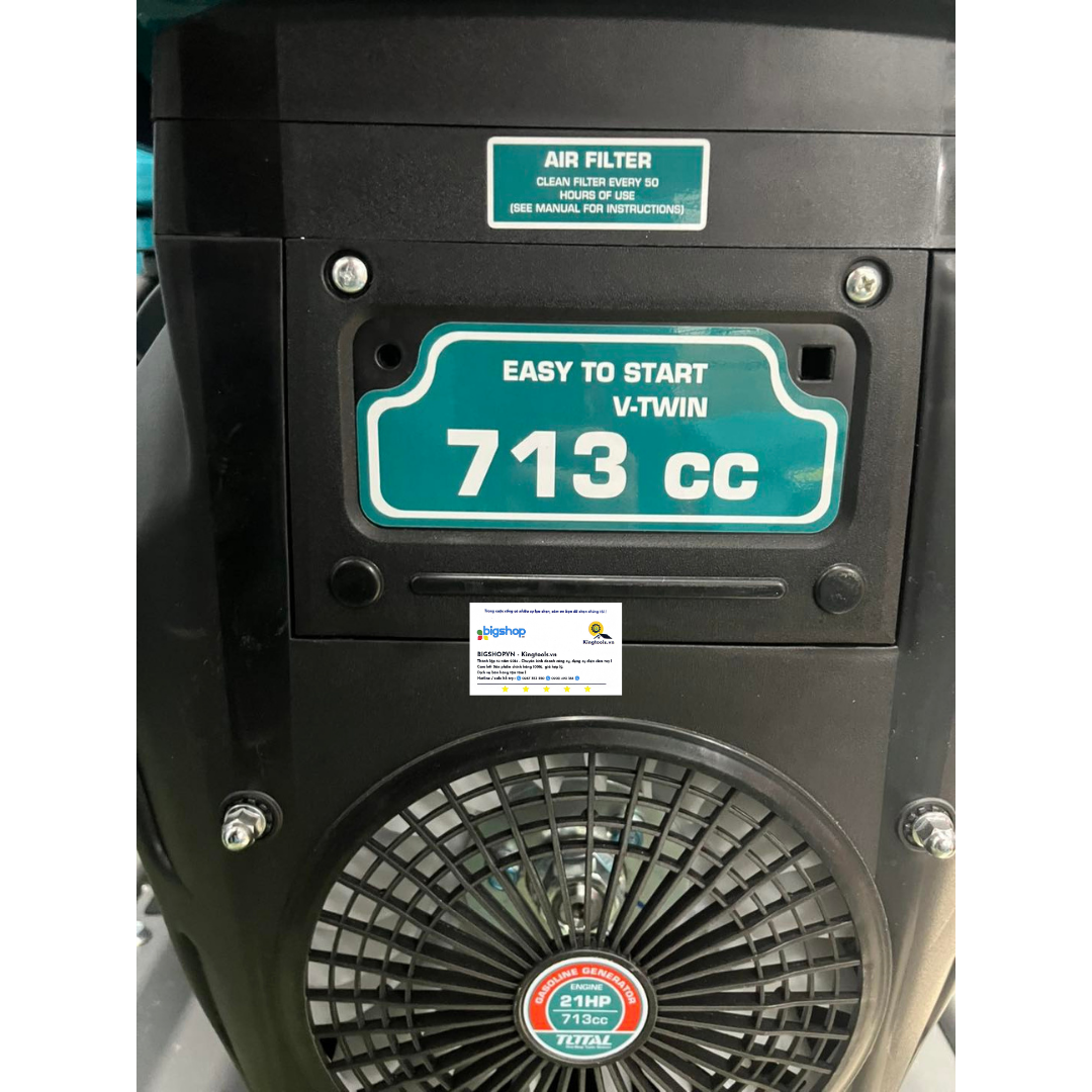 Tổ máy phát điện xăng biến tần 12kW TOTAL TP1150008