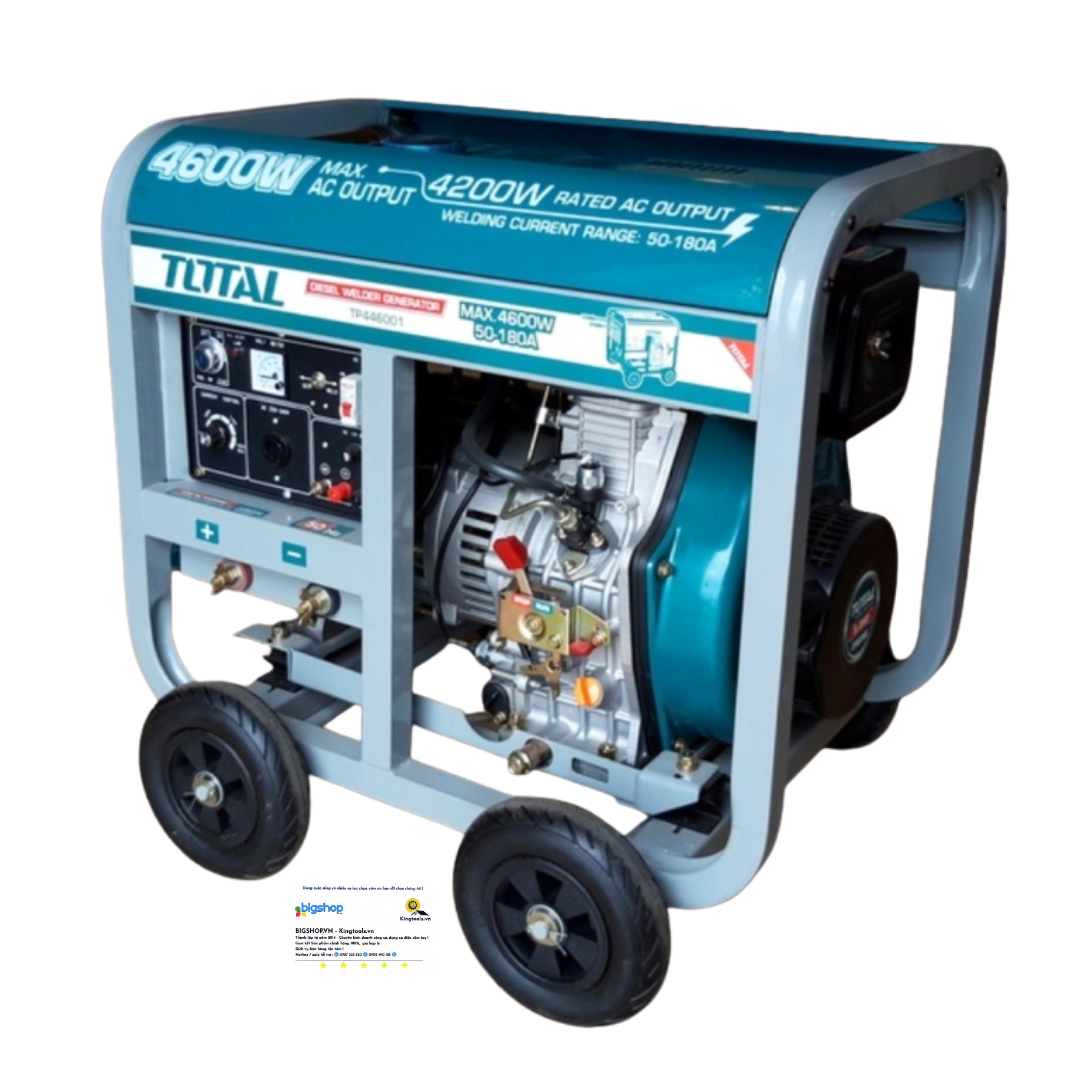 Máy phát điện dùng dầu diesel kiêm máy hàn 4.6kW/180A TOTAL TP446001