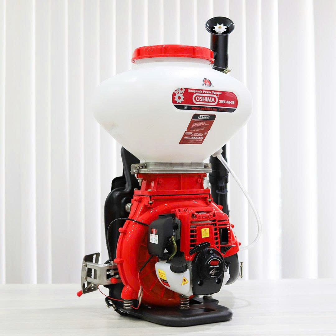 Máy phun thuốc trừ sâu côn trùng động cơ 4 thì OSHIMA 3WF-3A-35 Đỏ (3 chức năng)