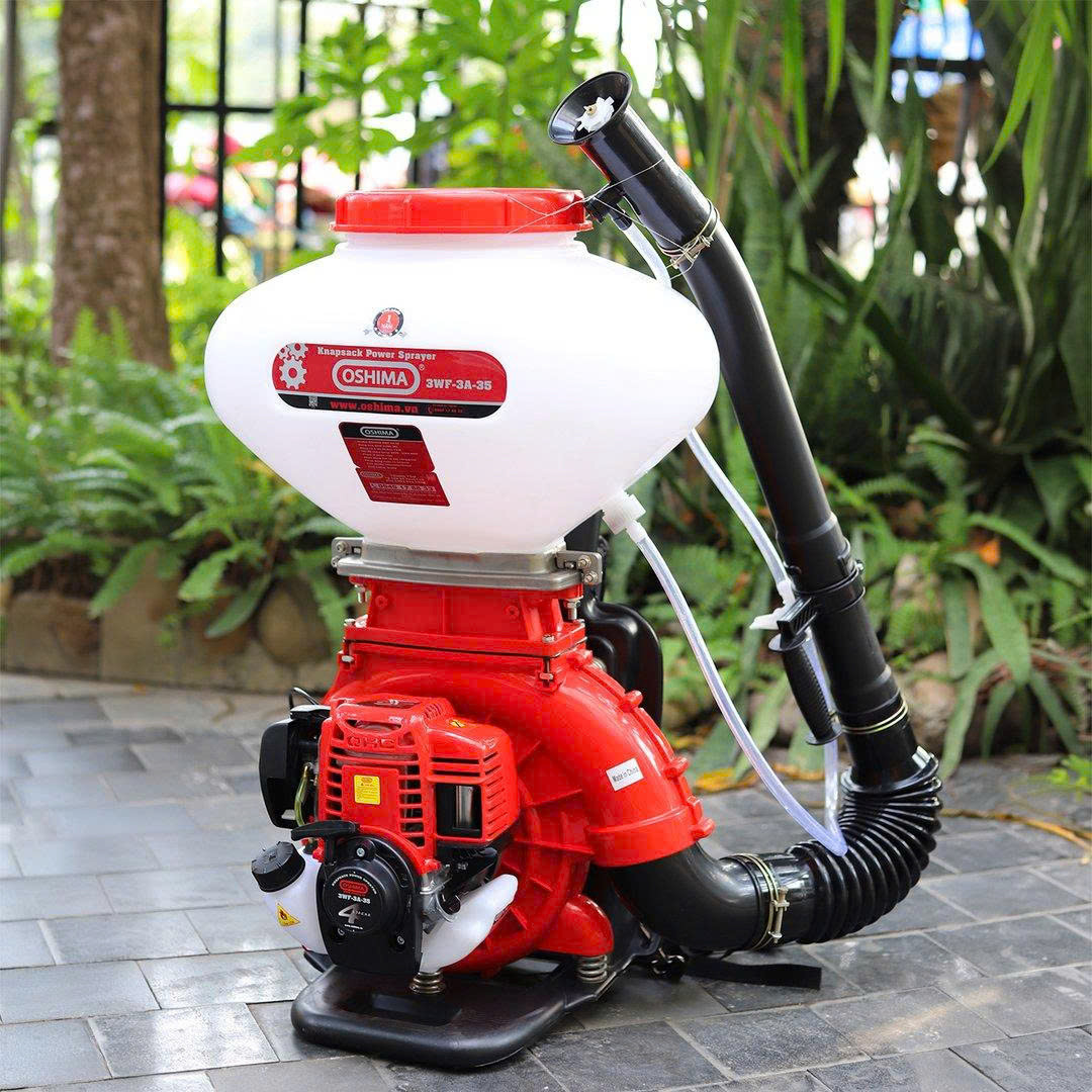 Máy phun thuốc trừ sâu côn trùng động cơ 4 thì OSHIMA 3WF-3A-35 Đỏ (3 chức năng)