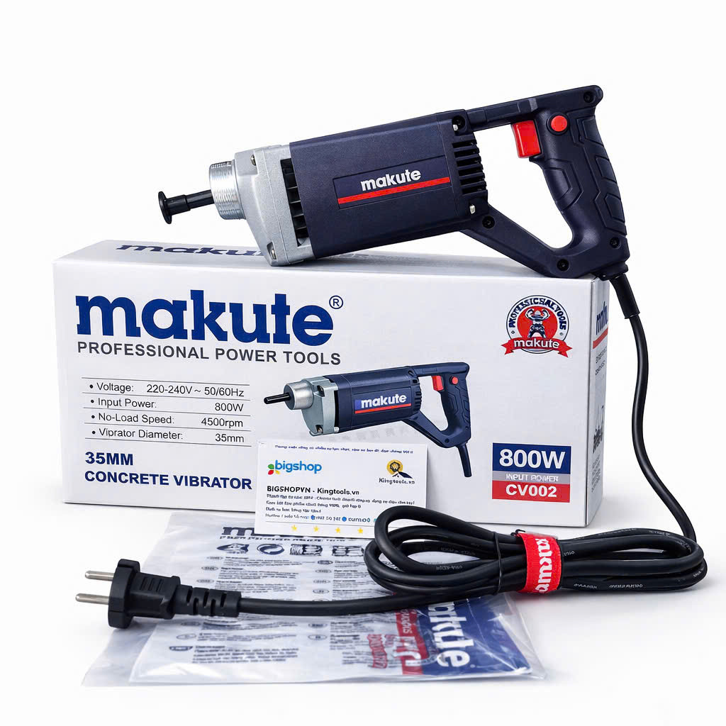 Máy đầm dùi MAKUTE CV002 (CS 800W, dây đầm 1.5m)