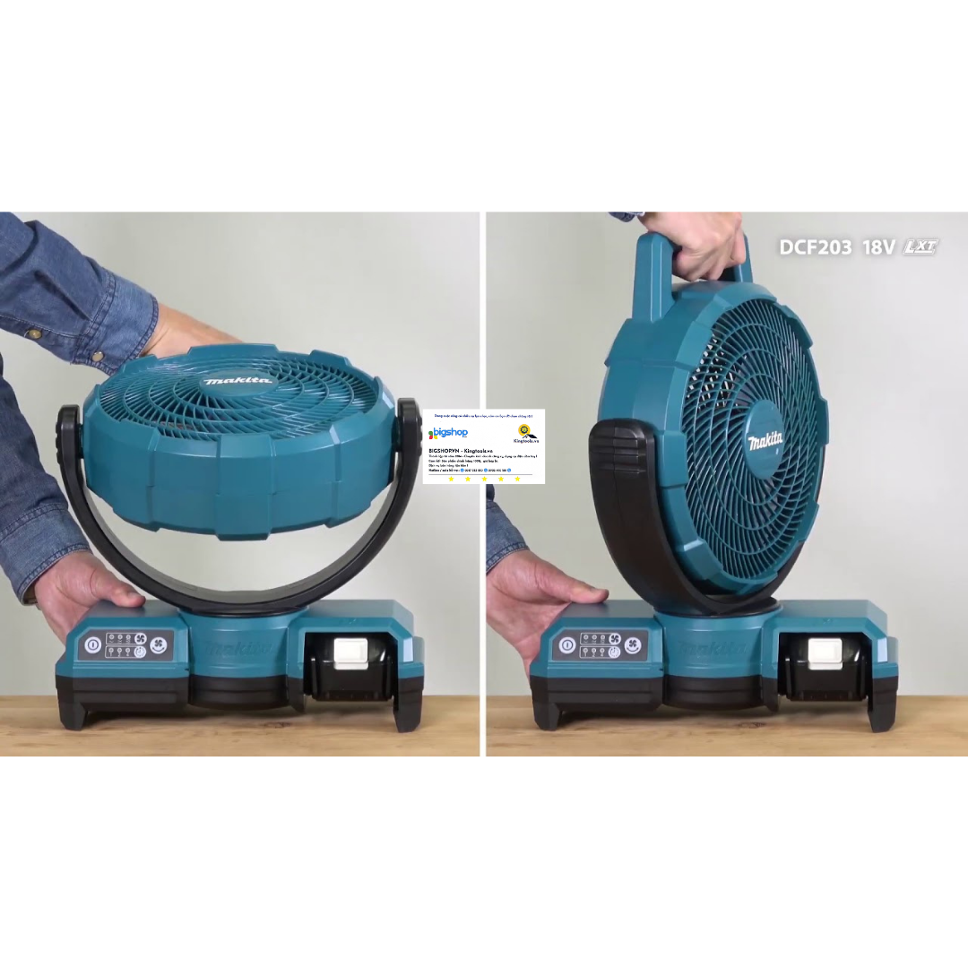 Quạt dùng pin và điện Makita DCF203Z (18V) - Chưa bao gồm pin, sạc