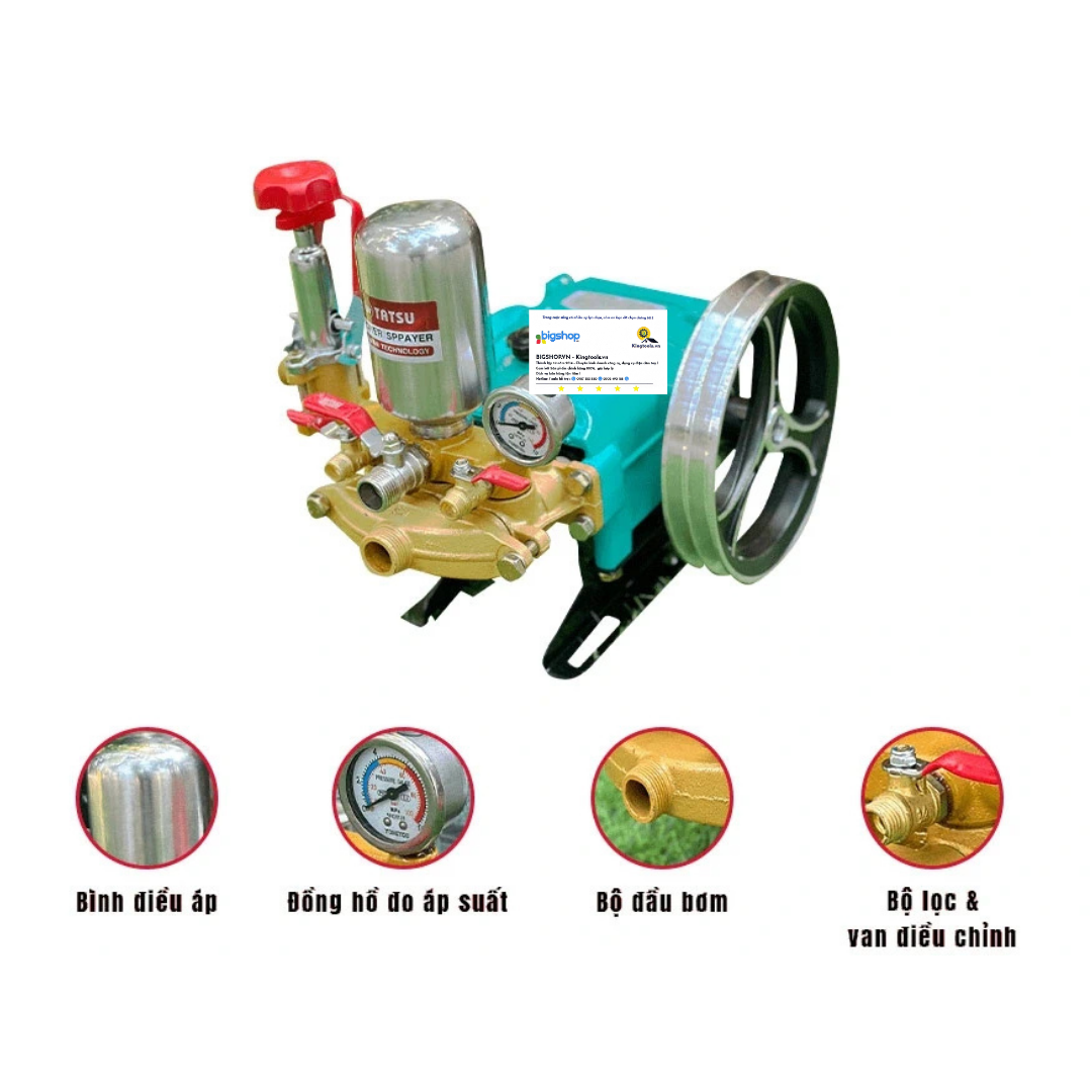 Đầu phun áp lực Piston sứ 1.0HP TATSU TS122S (TS22S)