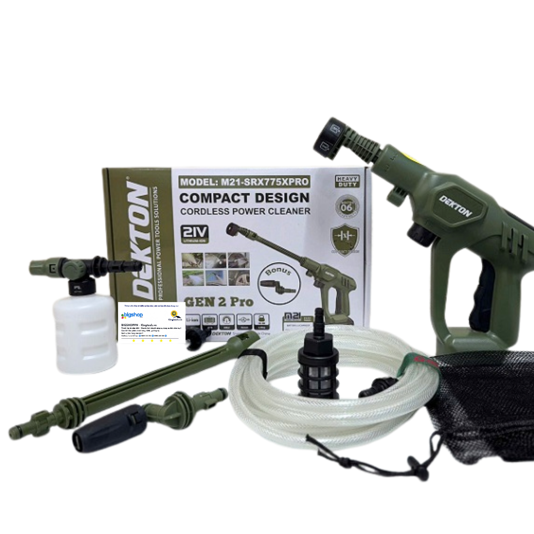 Máy xịt rửa xe dùng pin 21V DEKTON M21-SRX775XPRO - Thân máy