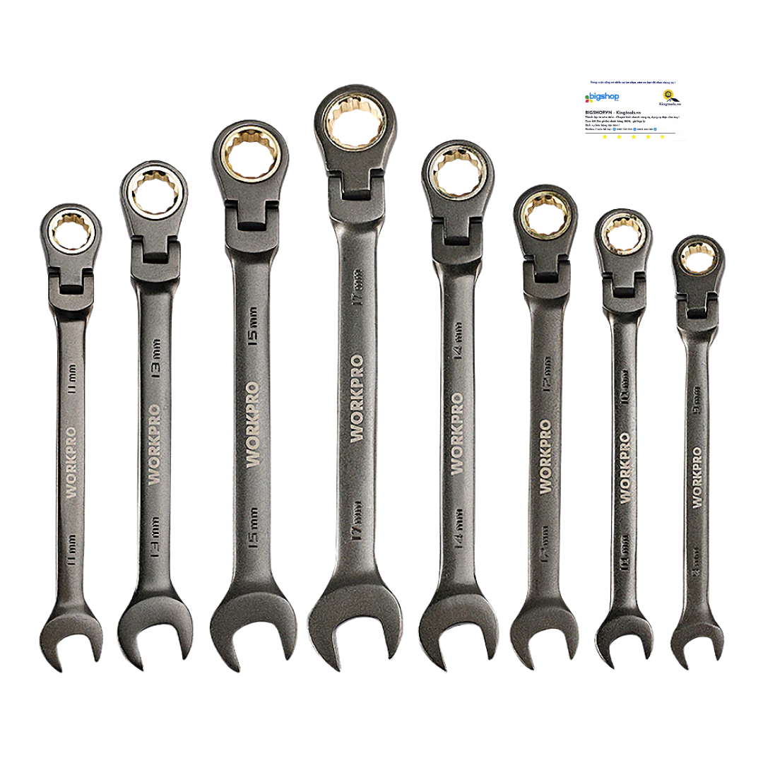 Bộ cờ lê vặn có răng 8 cái Workpro WP202521