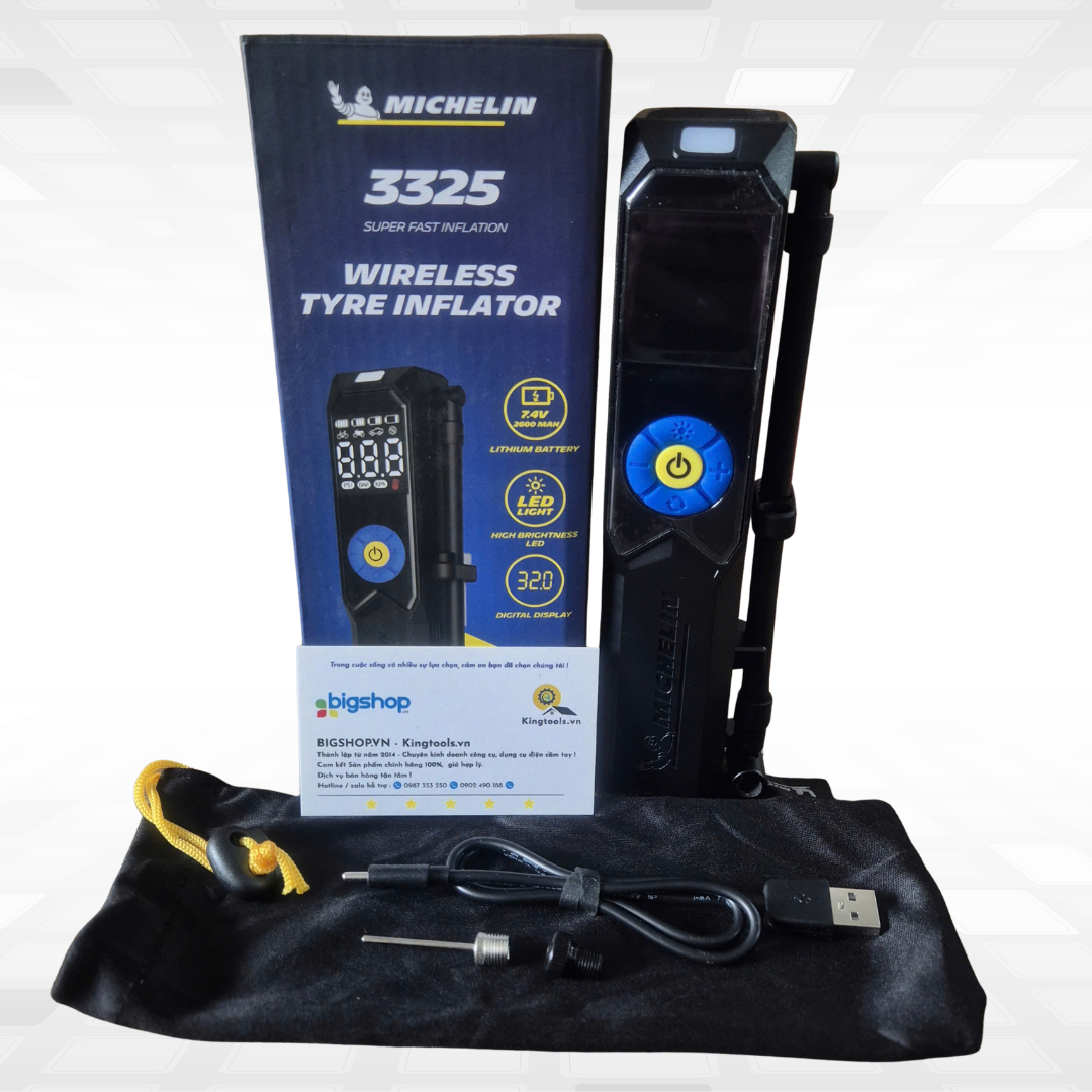 Máy Bơm Lốp Ô Tô Không Dây Michelin 3325
