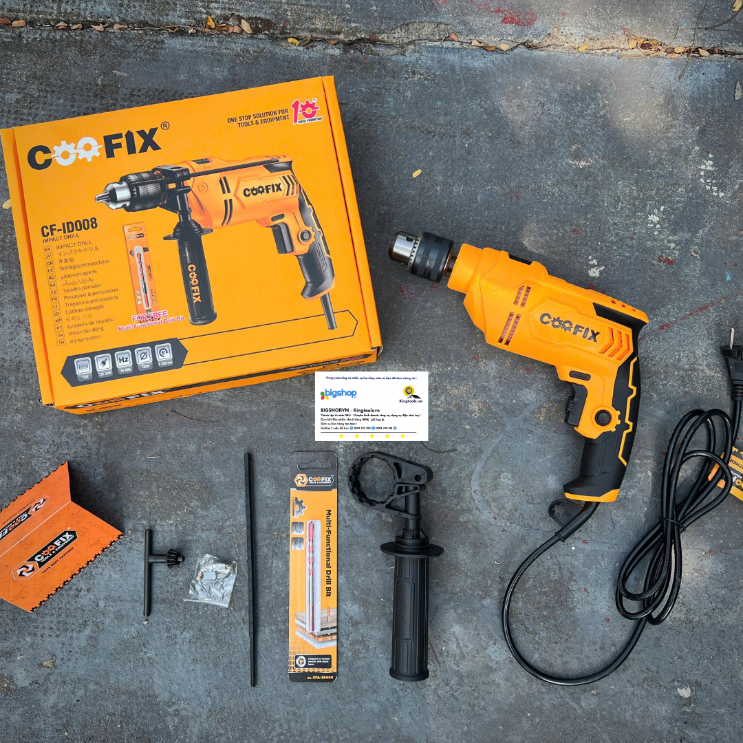 Máy khoan điện Coofix CF-ID008 (CS 650W, đầu kẹp 13mm)