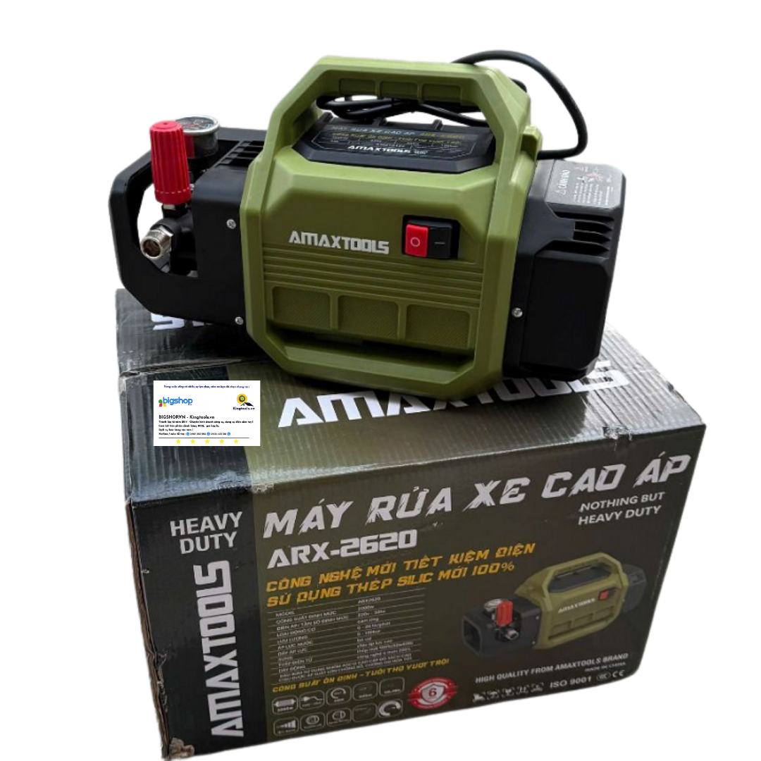 Máy rửa xe cao áp Amaxtools ARX-2620 (CS 2000W, áp lực 190bar)
