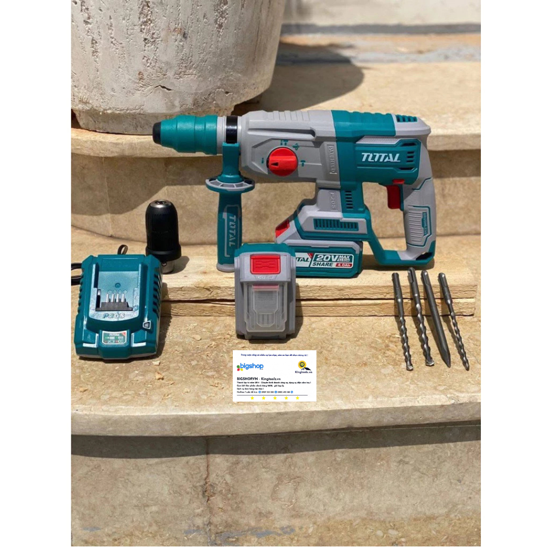 Máy khoan động lực dùng pin 20V TOTAL TRHLI202689