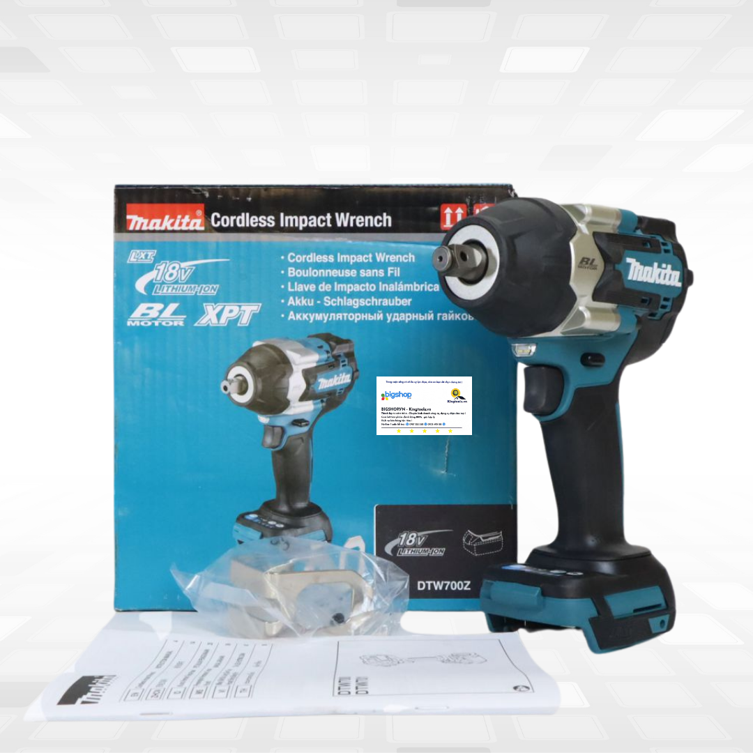 Máy siết bulong dùng pin 18V Makita DTW700Z (Lực siết 700Nm)