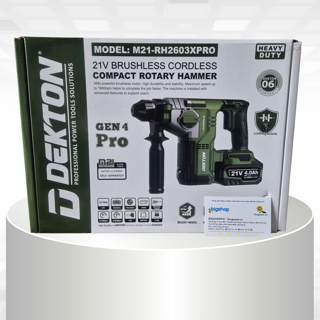 Máy khoan bê tông pin DEKTON M21-RH2603XPRO