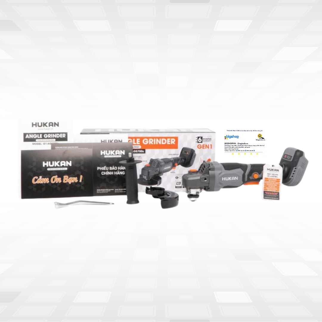 Máy mài pin HUKAN G1-AG5700s (GEN 1, lưỡi 100mm) - Thân máy