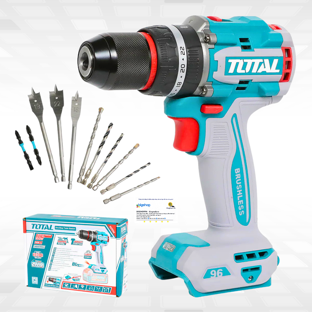 Máy khoan búa dùng pin 20V TOTAL TIDLI209681 (Lực siết 96Nm - Thân máy)
