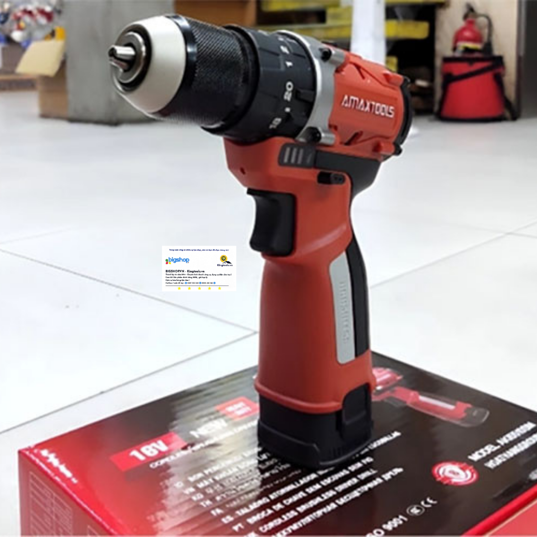 Máy khoan động lực dùng pin 16V AMAXTOOLS AKI5510BL (2 Pin 2.0Ah và 1 Sạc)