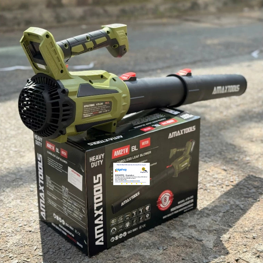 Máy thổi bụi thổi lá dùng pin 21V AMAXTOOLS ATB260-SM (Chưa bao gồm pin, sạc)