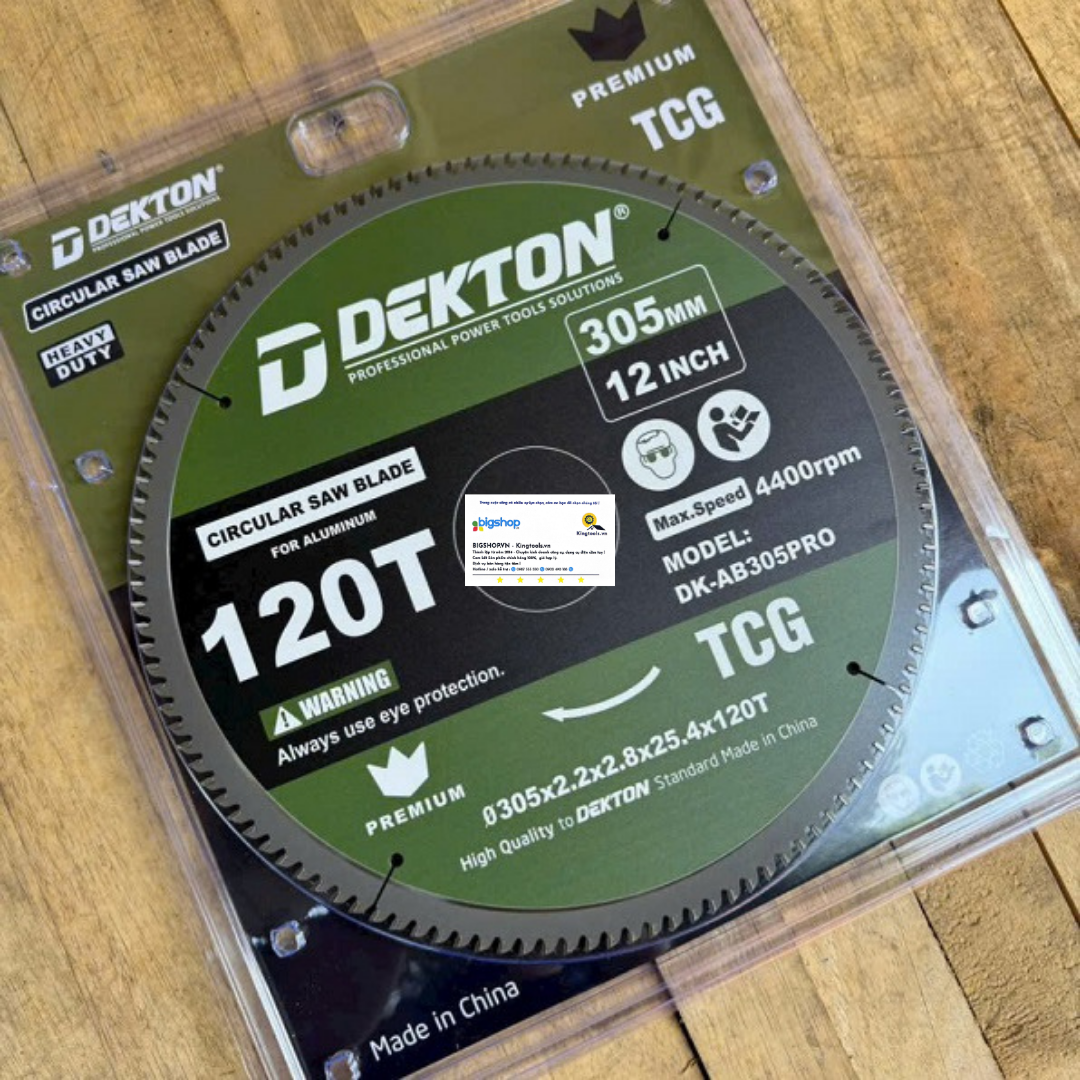 Lưỡi cắt nhôm gỗ 305mm DEKTON DK-AB305PRO (120 răng)