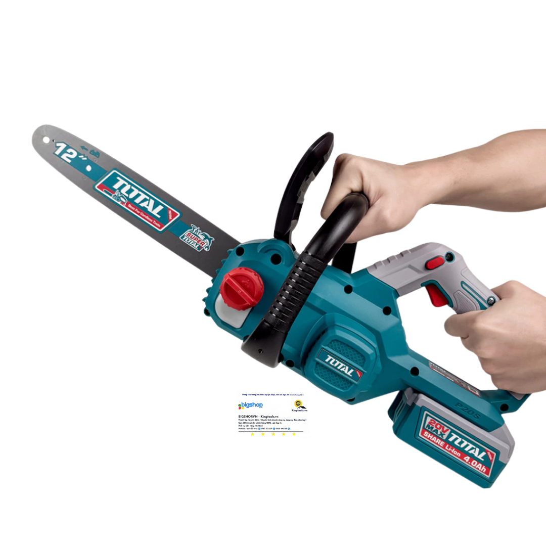 Máy cưa xích dùng pin 12 inch TOTAL TGSLI201262 (2 pin 4.0Ah và 1 sạc)