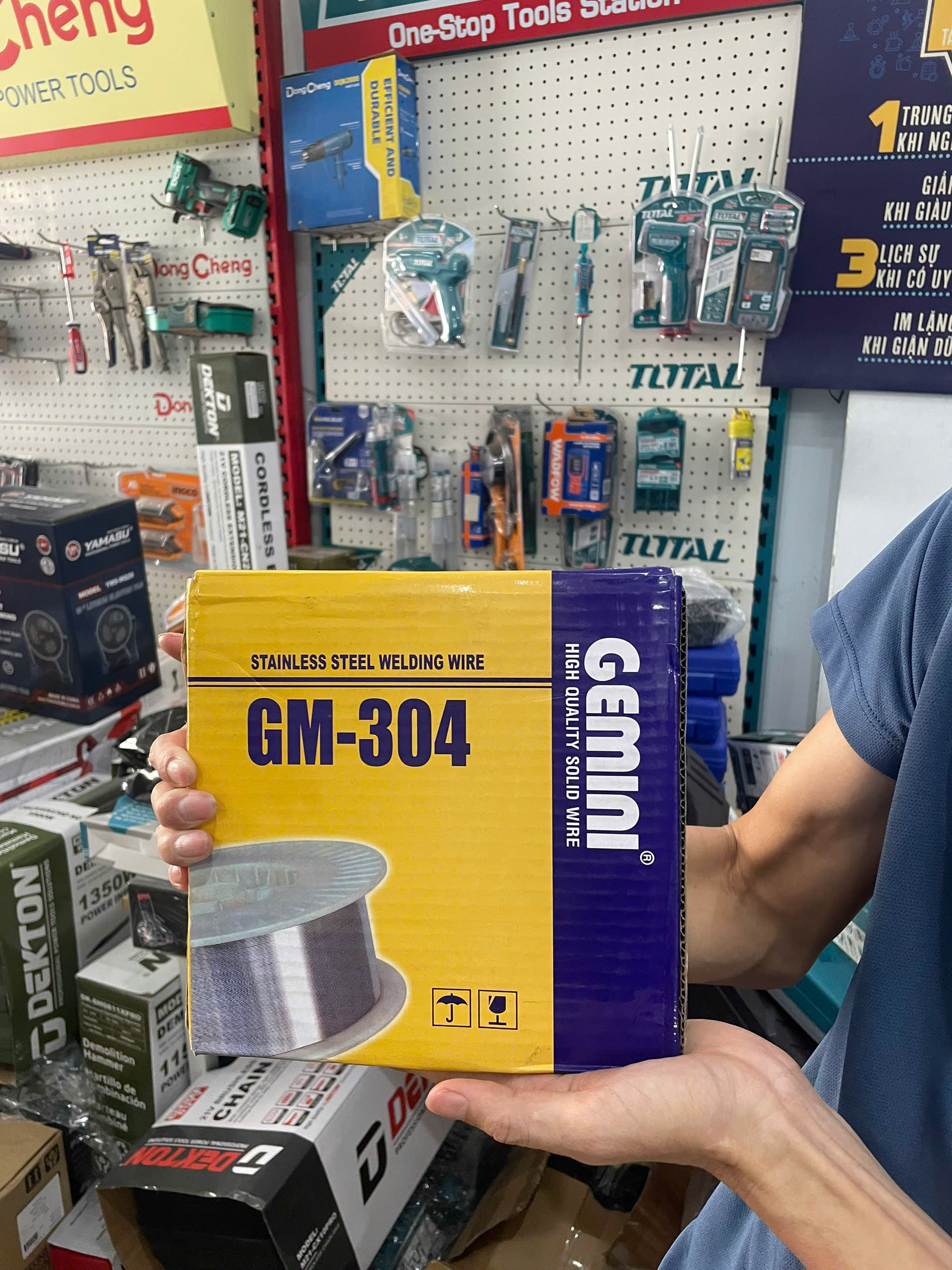 Cuộn dây hàn inox 304 5kg GEMINI GM-304 (dùng khí, đủ size)