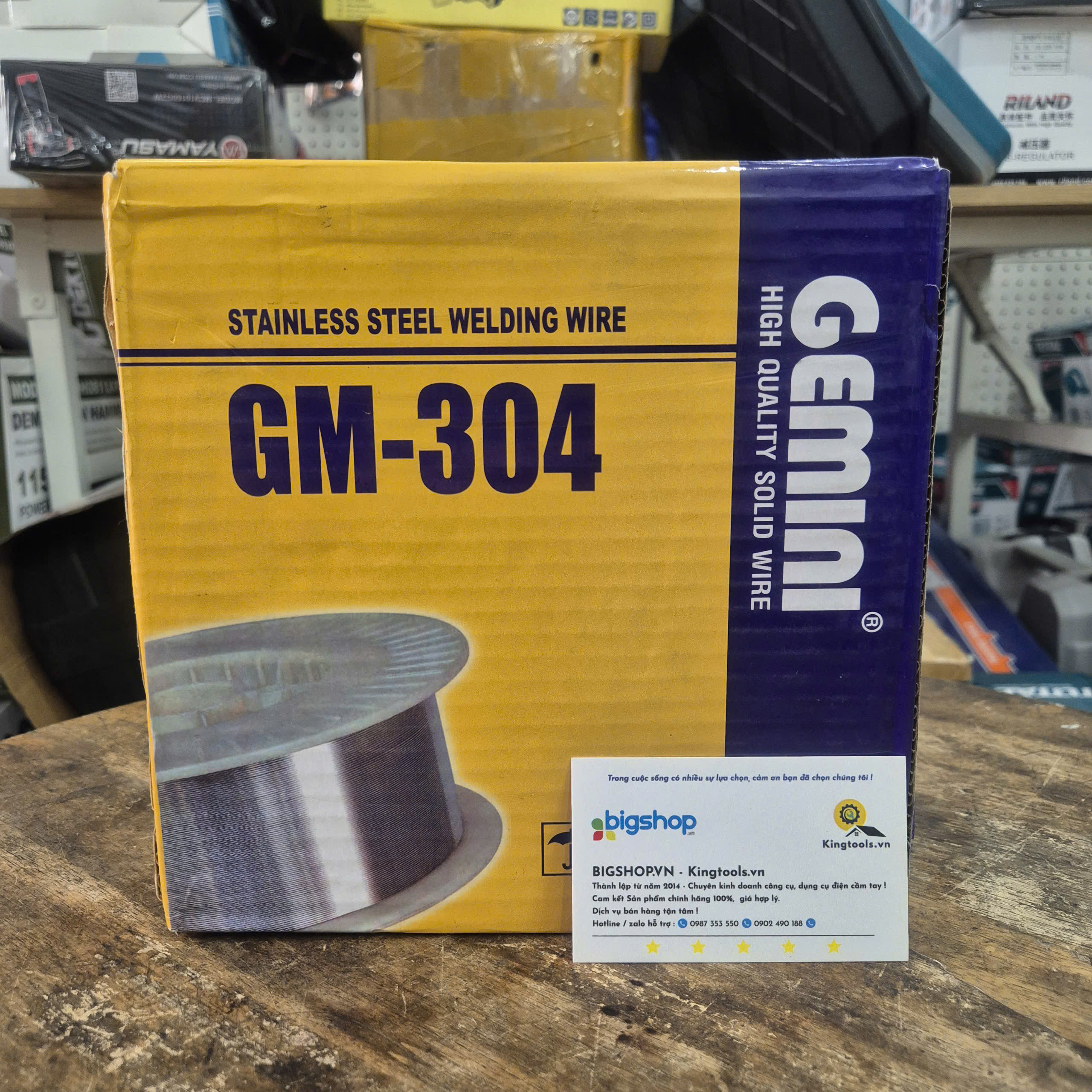 Cuộn dây hàn inox 304 5kg GEMINI GM-304 (dùng khí, đủ size)