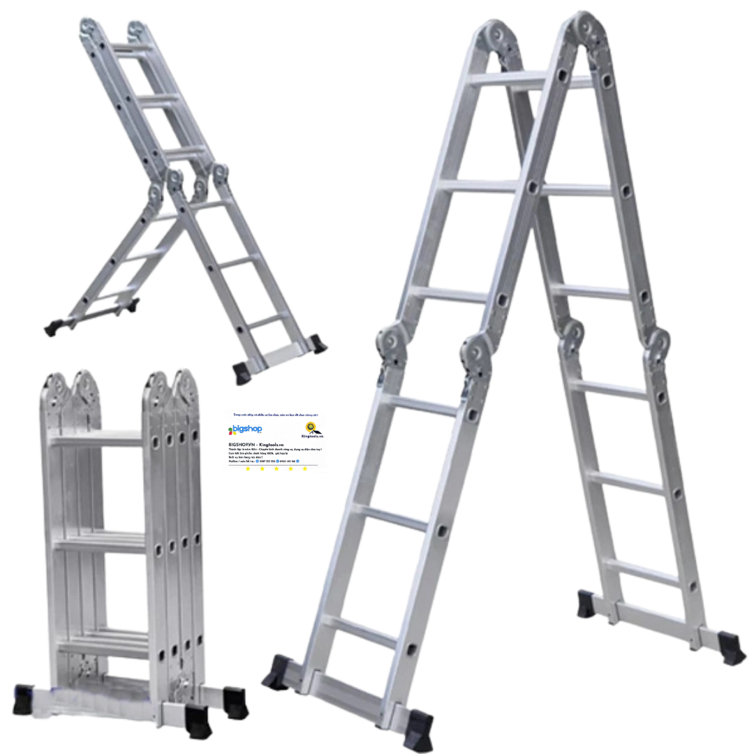 Thang nhôm gấp 4 đoạn STARKEN ST403H (Cao 3.5m, tải trọng 150kg)