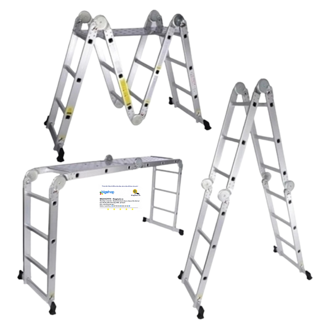 Thang nhôm gấp 4 đoạn STARKEN ST403H (Cao 3.5m, tải trọng 150kg)