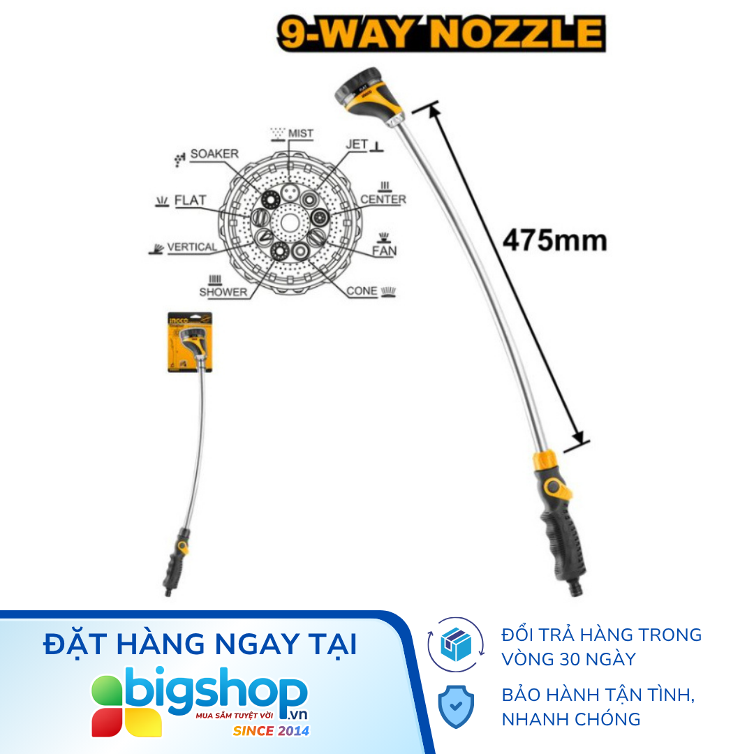 Súng phun tưới nước INGCO HWW092