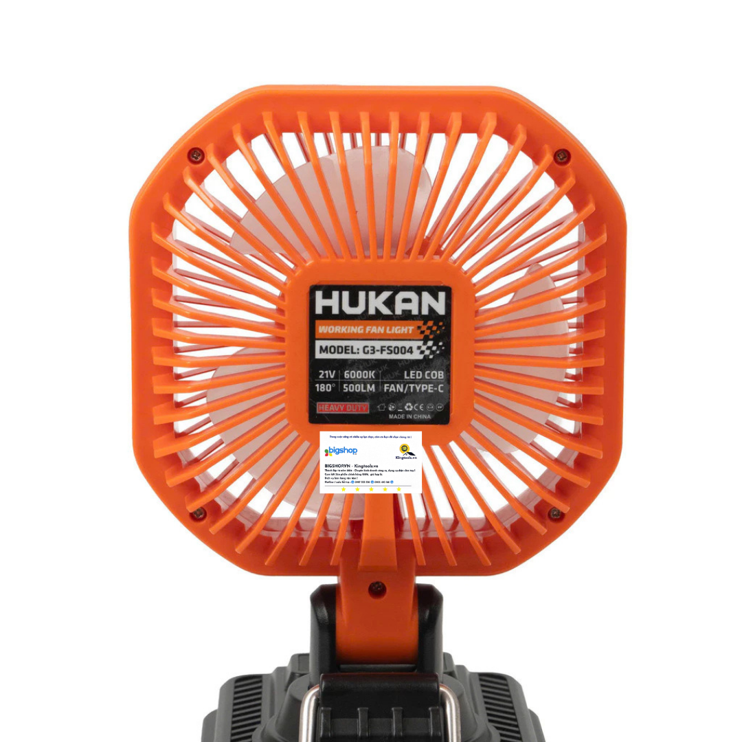 Quạt để bàn có tích hợp đèn LED dùng pin HUKAN G3-FS004 (GEN 3) - Thân máy