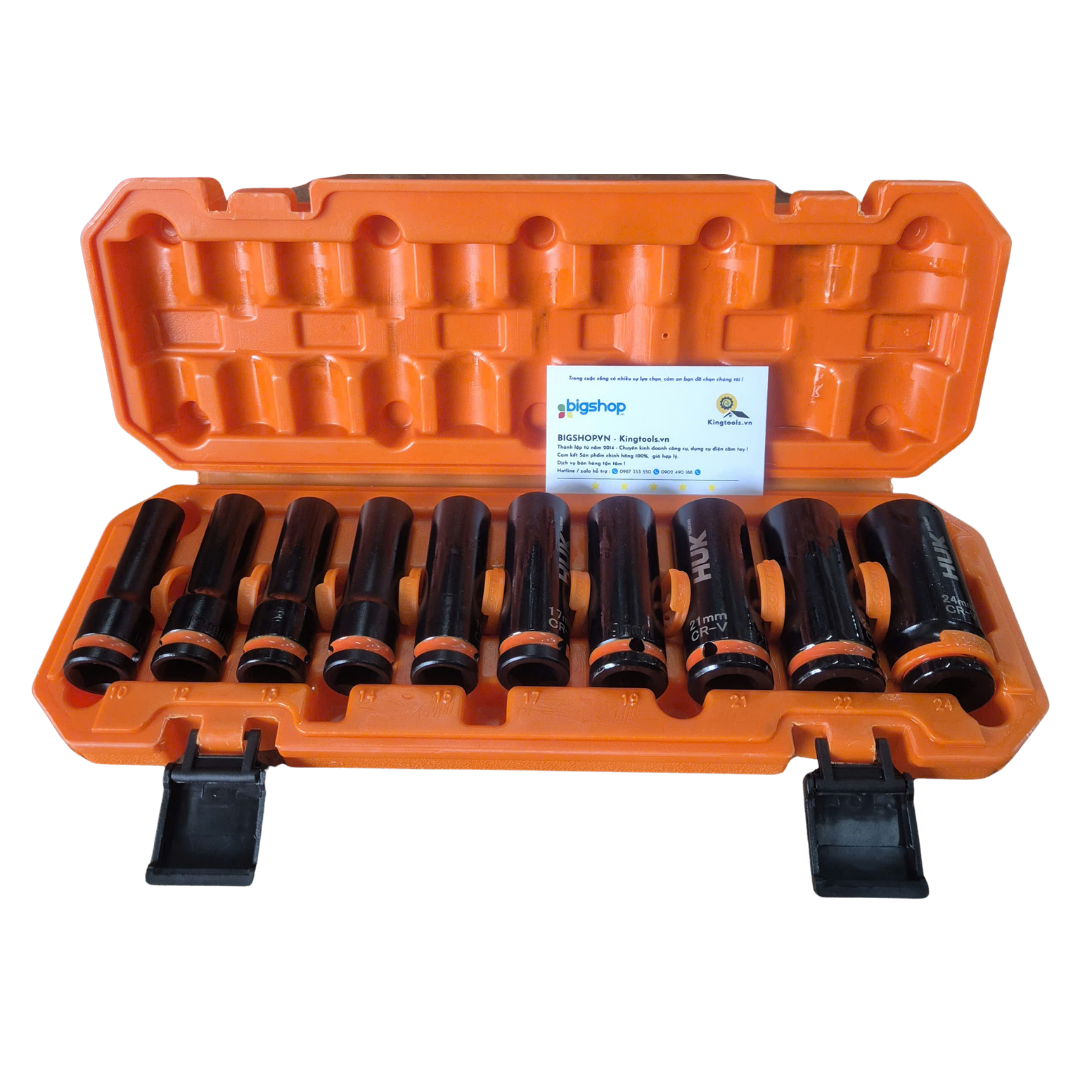 Bộ đầu khẩu 10 món thép CR-V HUKAN G3-BK010CT
