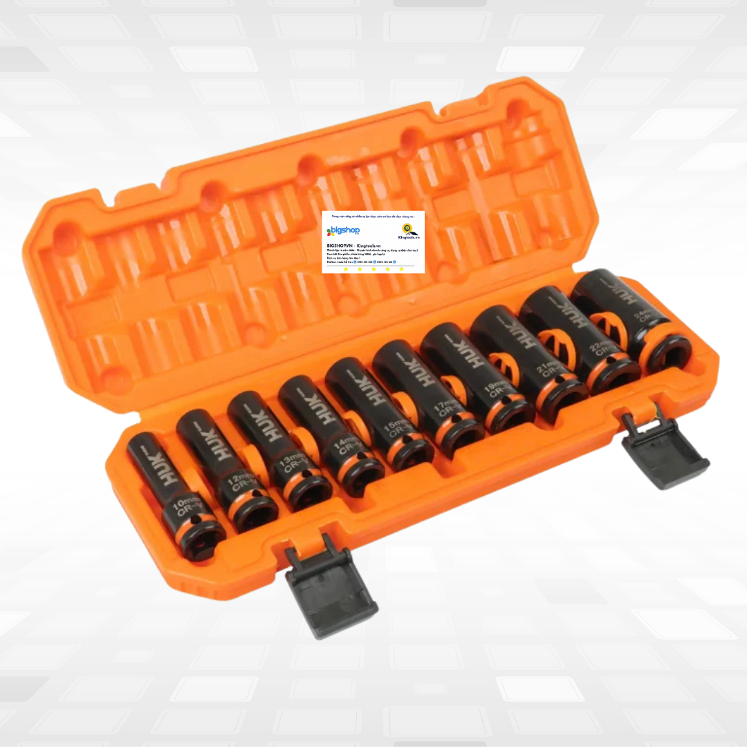Bộ đầu khẩu 10 món thép CR-V HUKAN G3-BK010CT