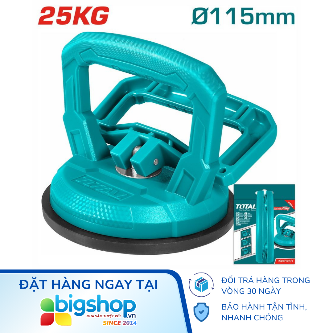 Giác hút kính cầm tay 25kg TOTAL TSP01251 (115mm)