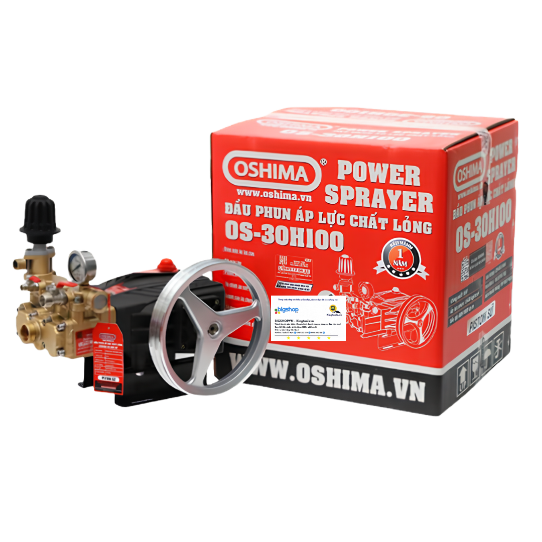 Đầu phun áp lực OSHIMA OS-30H100 (5.0HP, Ty sứ đen)