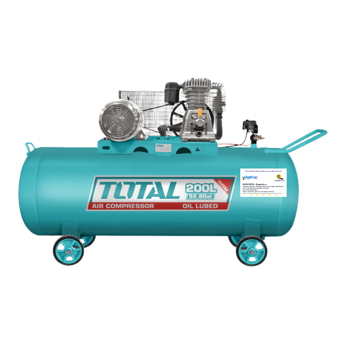 Máy nén khí dây curoa 200L TOTAL TC1402002 - Công suất 3.0kW (4HP)