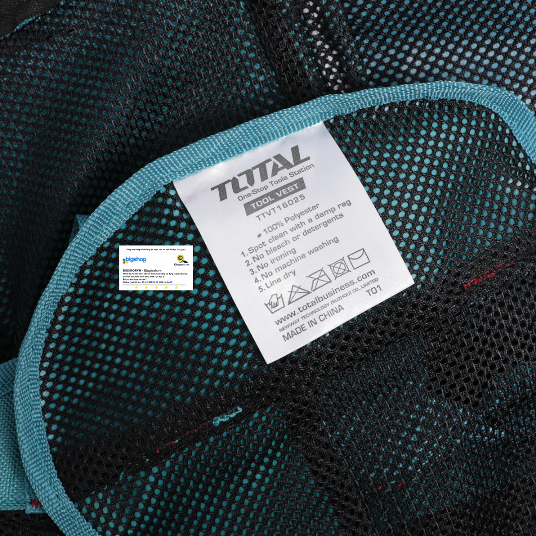 Áo gi lê đựng công cụ 48x60x3cm TOTAL TTVT16025
