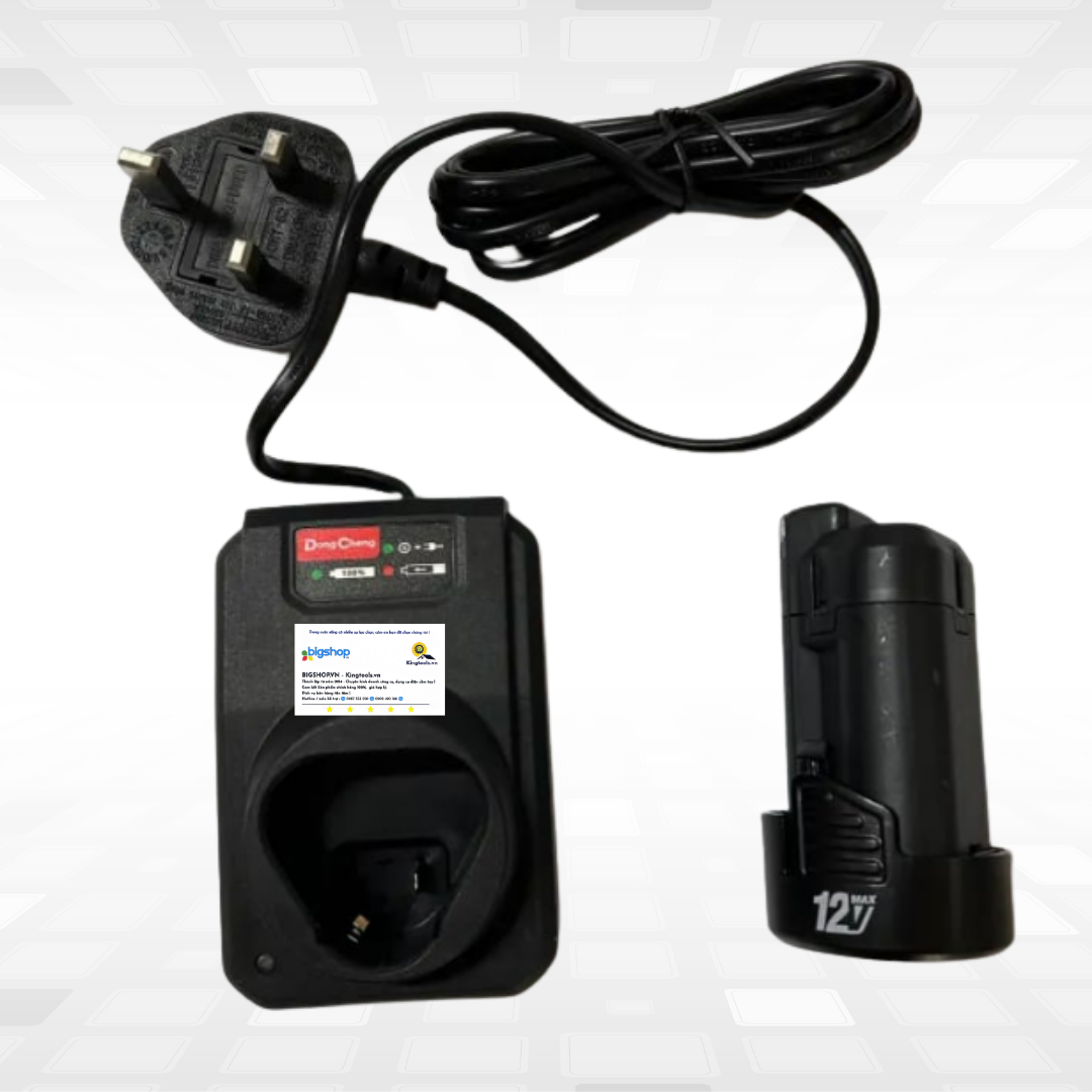 Máy khoan vặn vít dùng pin DONGCHENG DCJZ1202i (2 pin 2.0Ah và 1 sạc)