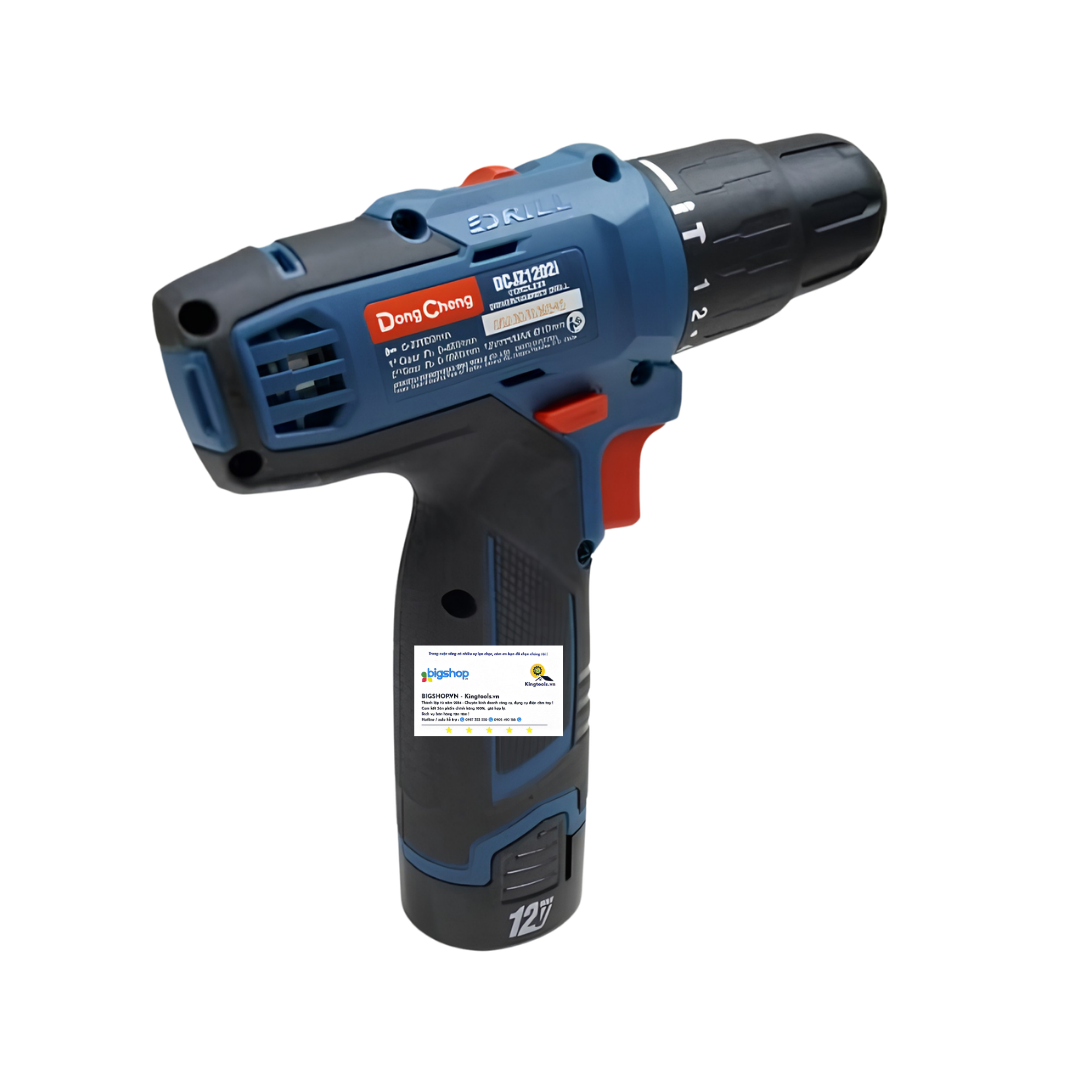 Máy khoan vặn vít dùng pin DONGCHENG DCJZ1202i (2 pin 2.0Ah và 1 sạc)