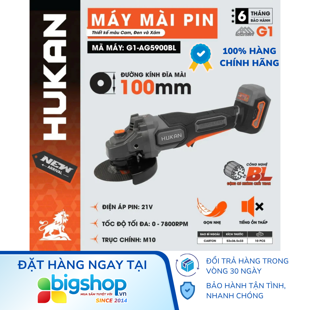 Máy mài pin HUKAN G1-AG5900BL (GEN 1) - Thân máy