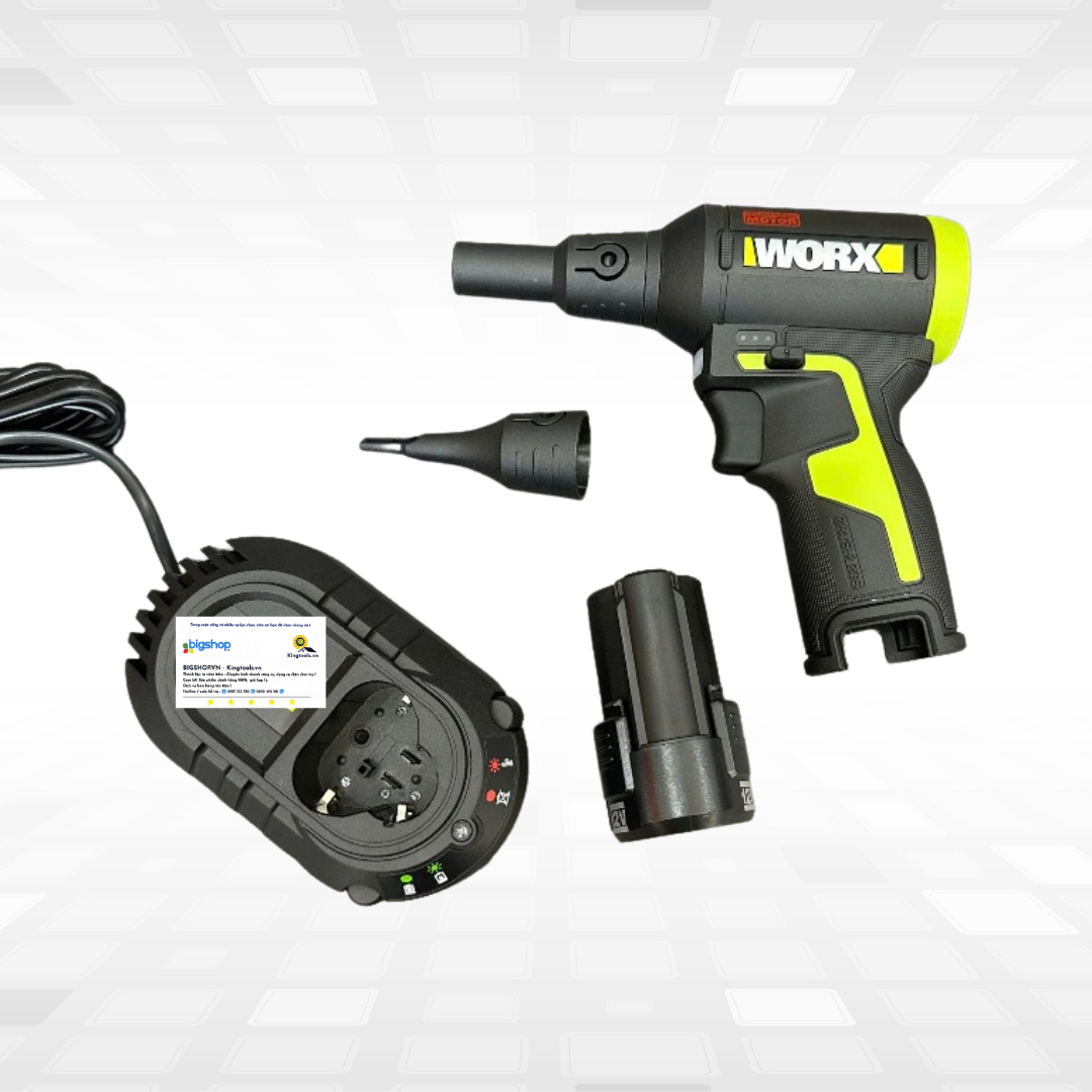 Máy thổi bụi dùng pin 12V WORX WU094 (1 Pin 2.0Ah và 1 Sạc)