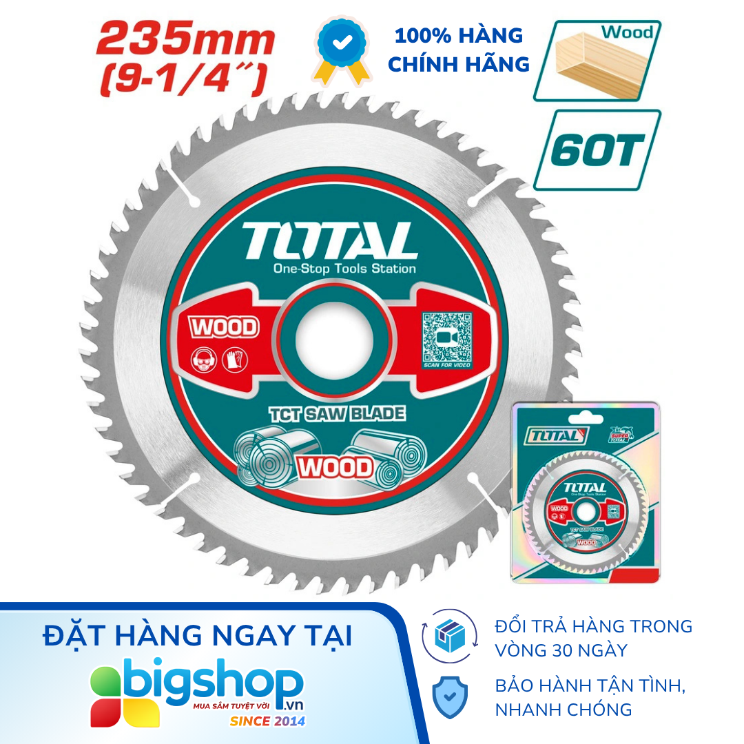 Lưỡi cưa TCT 235mm TOTAL TAC231623 (60T)