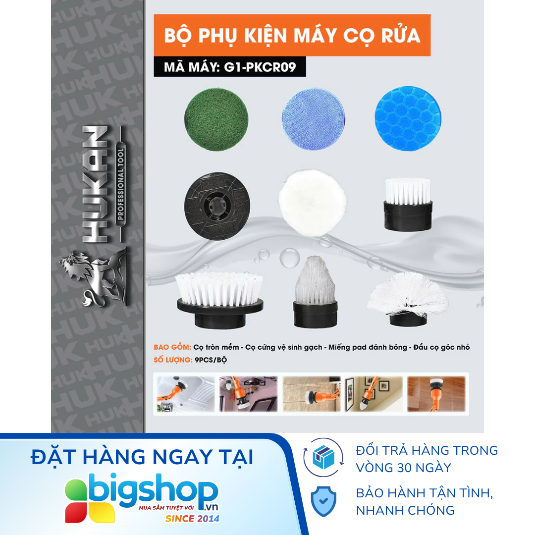Bộ phụ kiện máy cọ rửa HUKAN G1-PKCR09 (GEN 1)