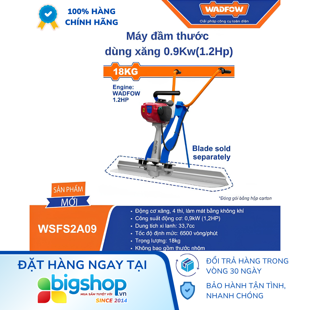 Máy đầm thước dùng xăng WADFOW WSFS2A09 (0.9kW/1.2HP)