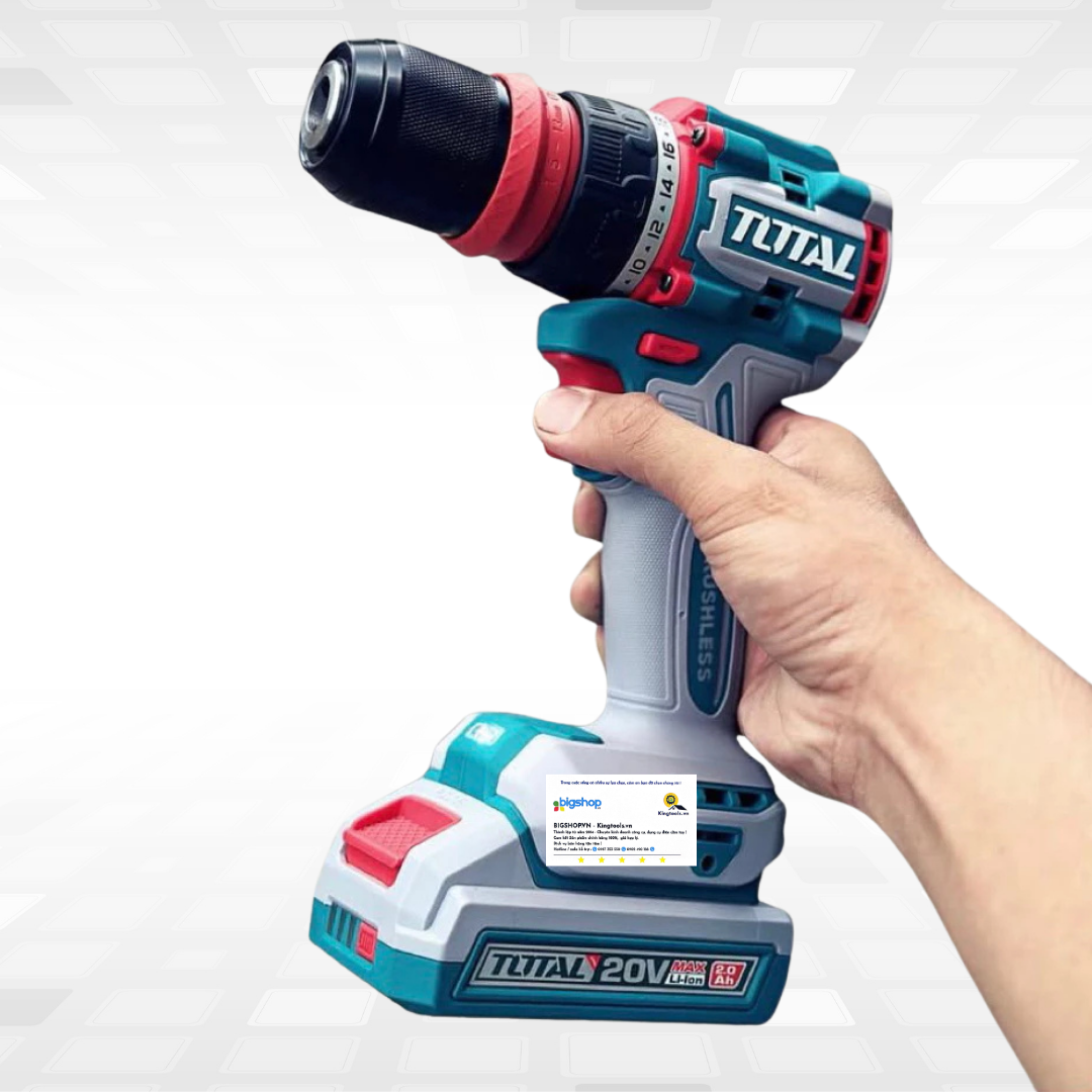Máy siết khoan đầu đa năng dùng pin 20V TOTAL TDLI206686 (2 pin 2.0Ah và 1 sạc)